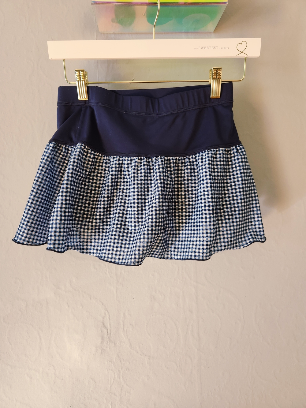 Vineyard Vines 10/12 Navy and White Gingham Skort